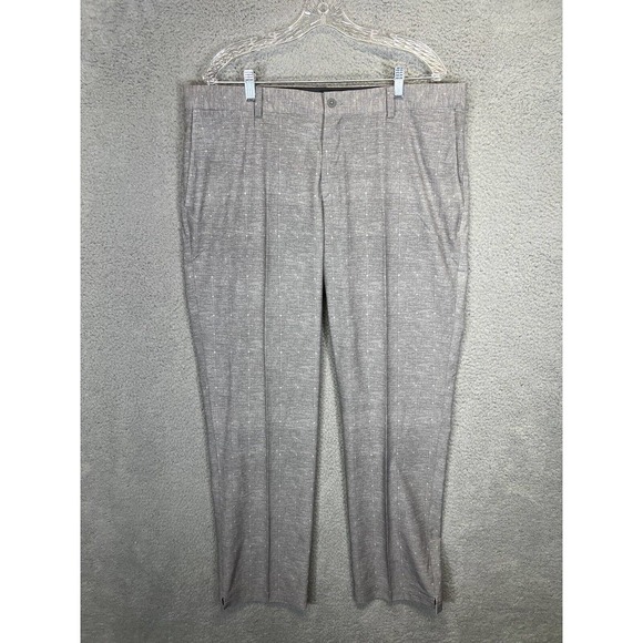 Nike Other - Nike Golf Tour Performance Pants Mens 38x34 Gray Check Chino Flat Front Dri Fit